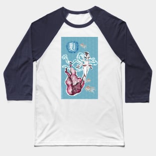 Girlfish-Summer Baseball T-Shirt